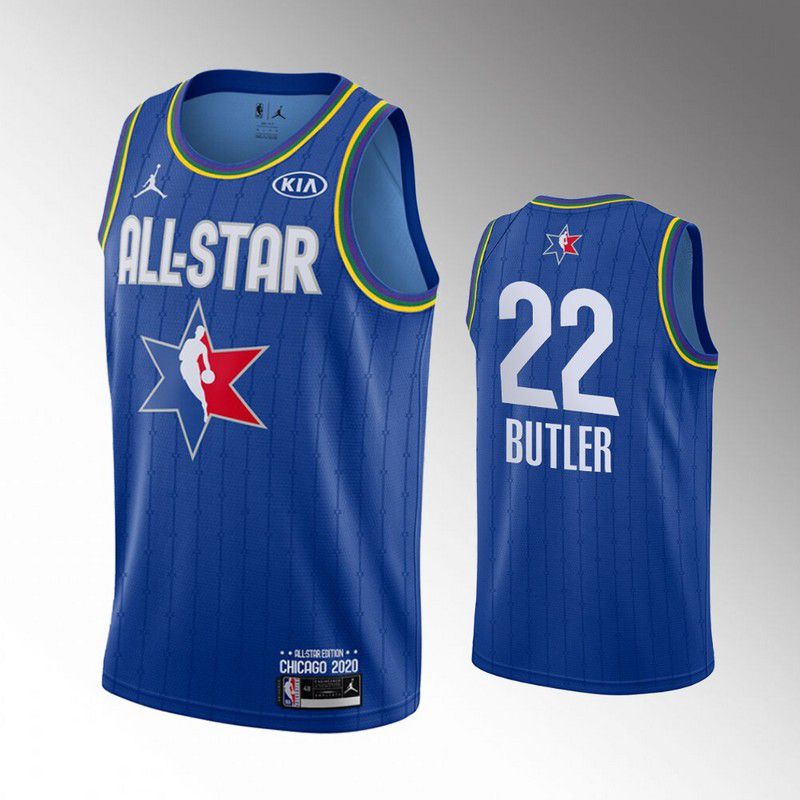 Men Miami Heat #22 Butler Blue 2020 All Star NBA Jerseys